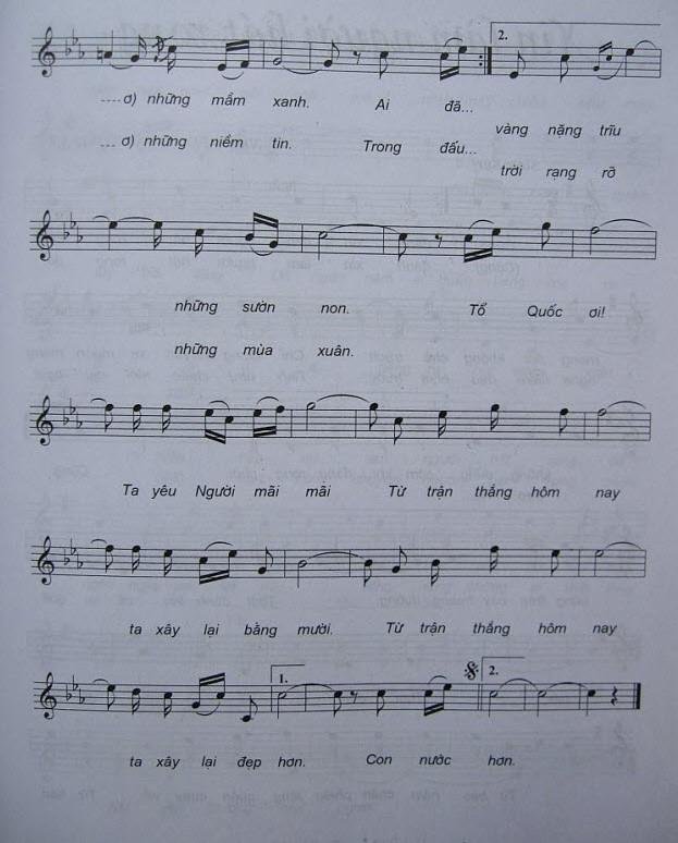 Sheet nhạc Tình Đất Đỏ Miền Đông 2